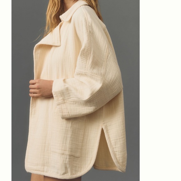 NWT Anthropologie Pilcro Gauze Open-Front Shirt Top - Picture 2 of 10